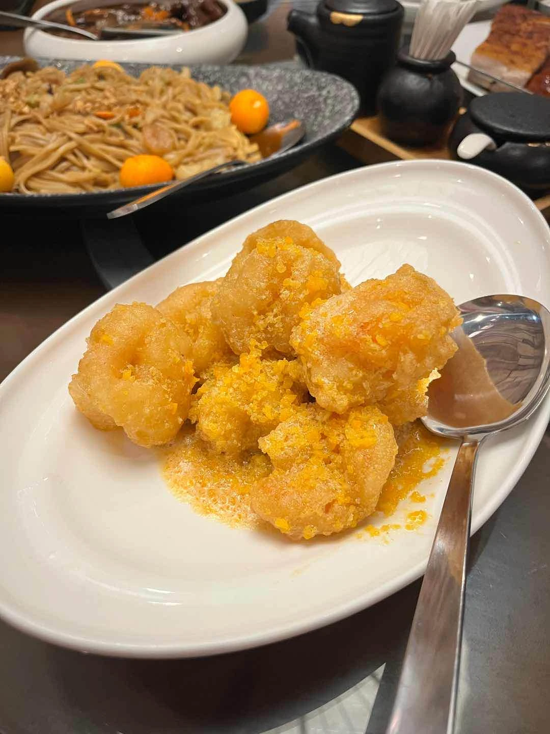 Prawn with salted egg