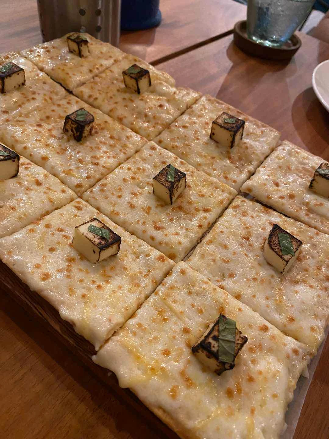 three cheese pizza
