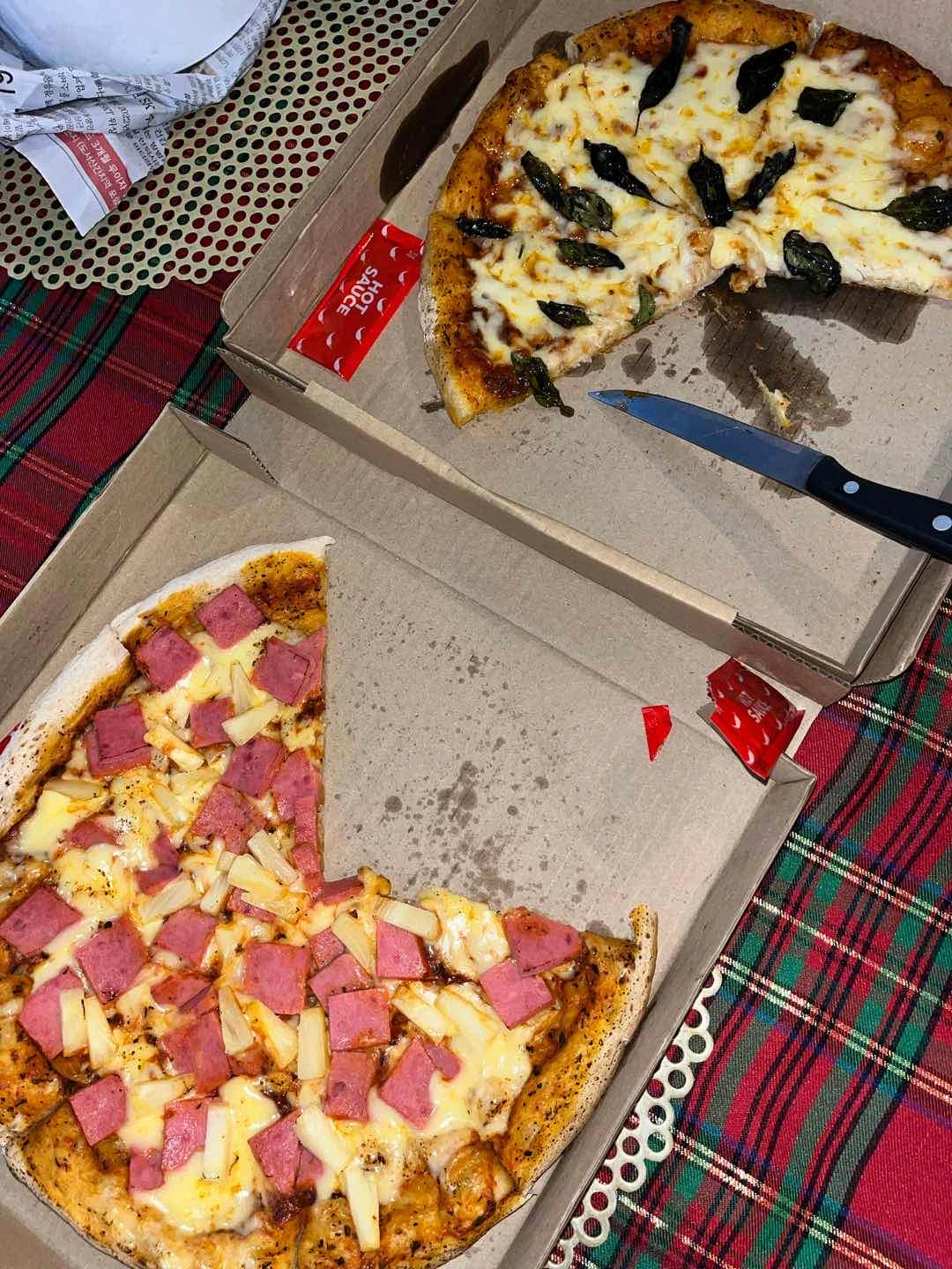 Hawaiian and Margherita of DelishCheese Dough