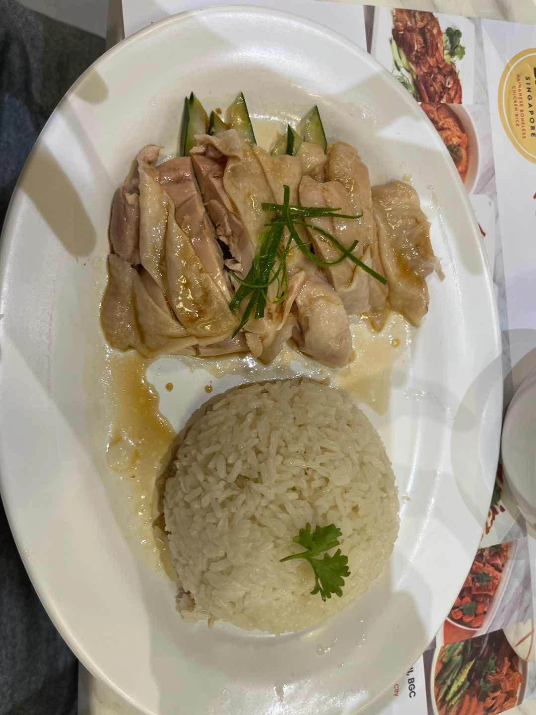 hainanese chicken w rice