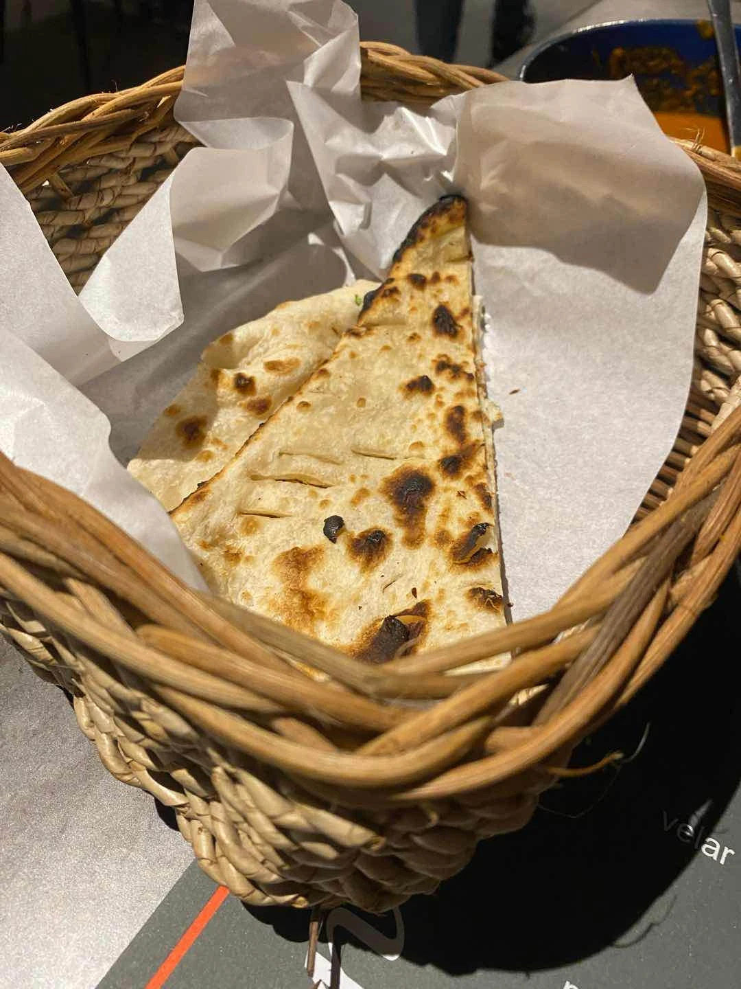 plain naan + cheese naan of Mantra Indian Kitchen & Bar