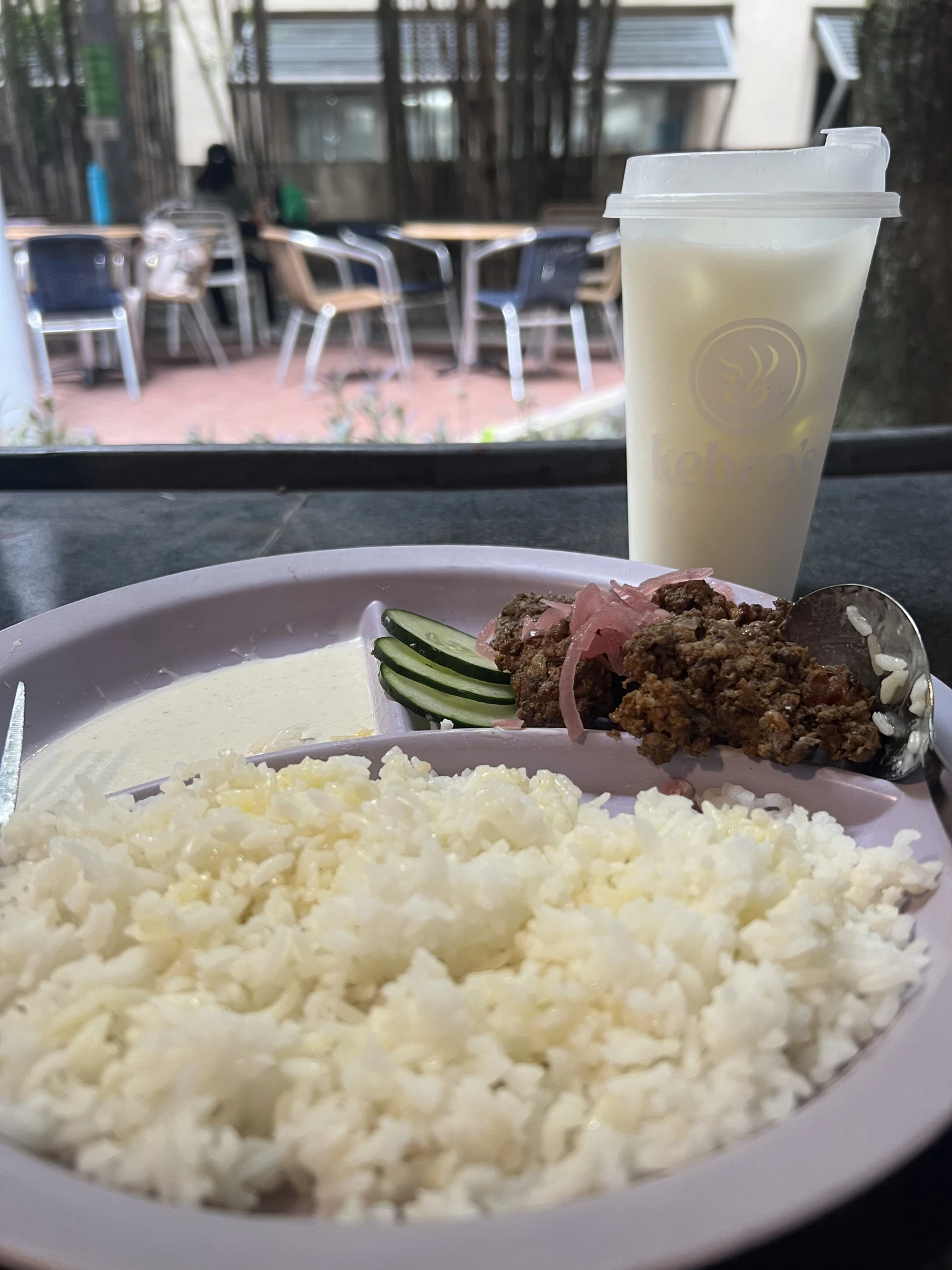 One big beef with yogurt lassi