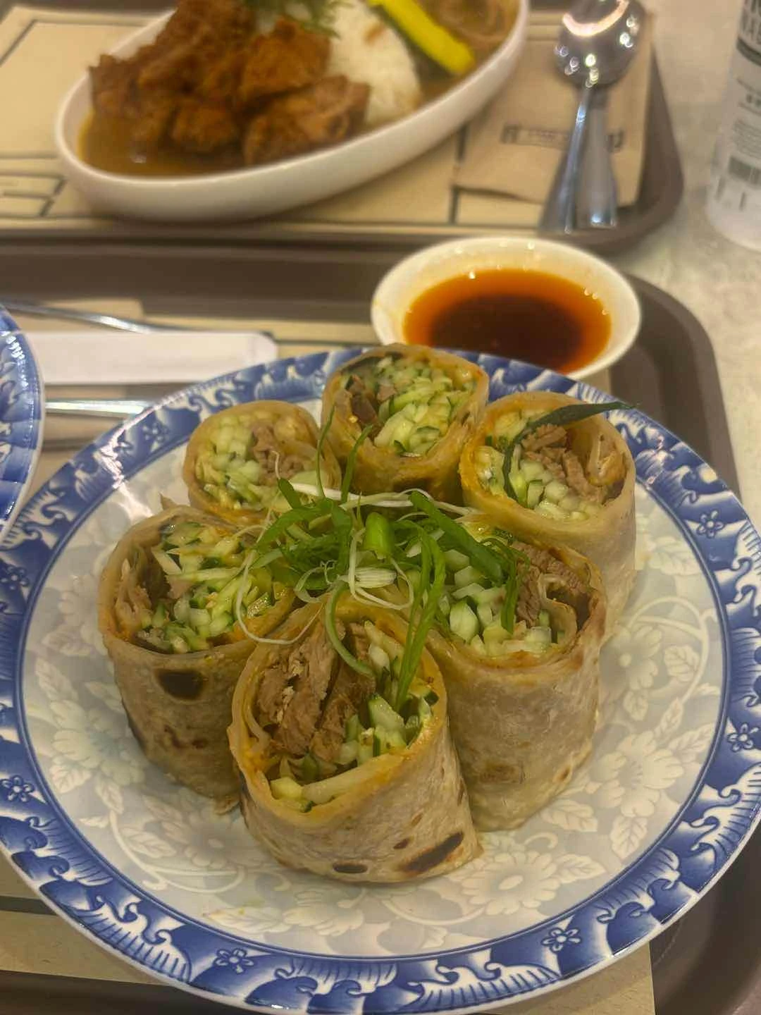 scallion pancake beef wrap
