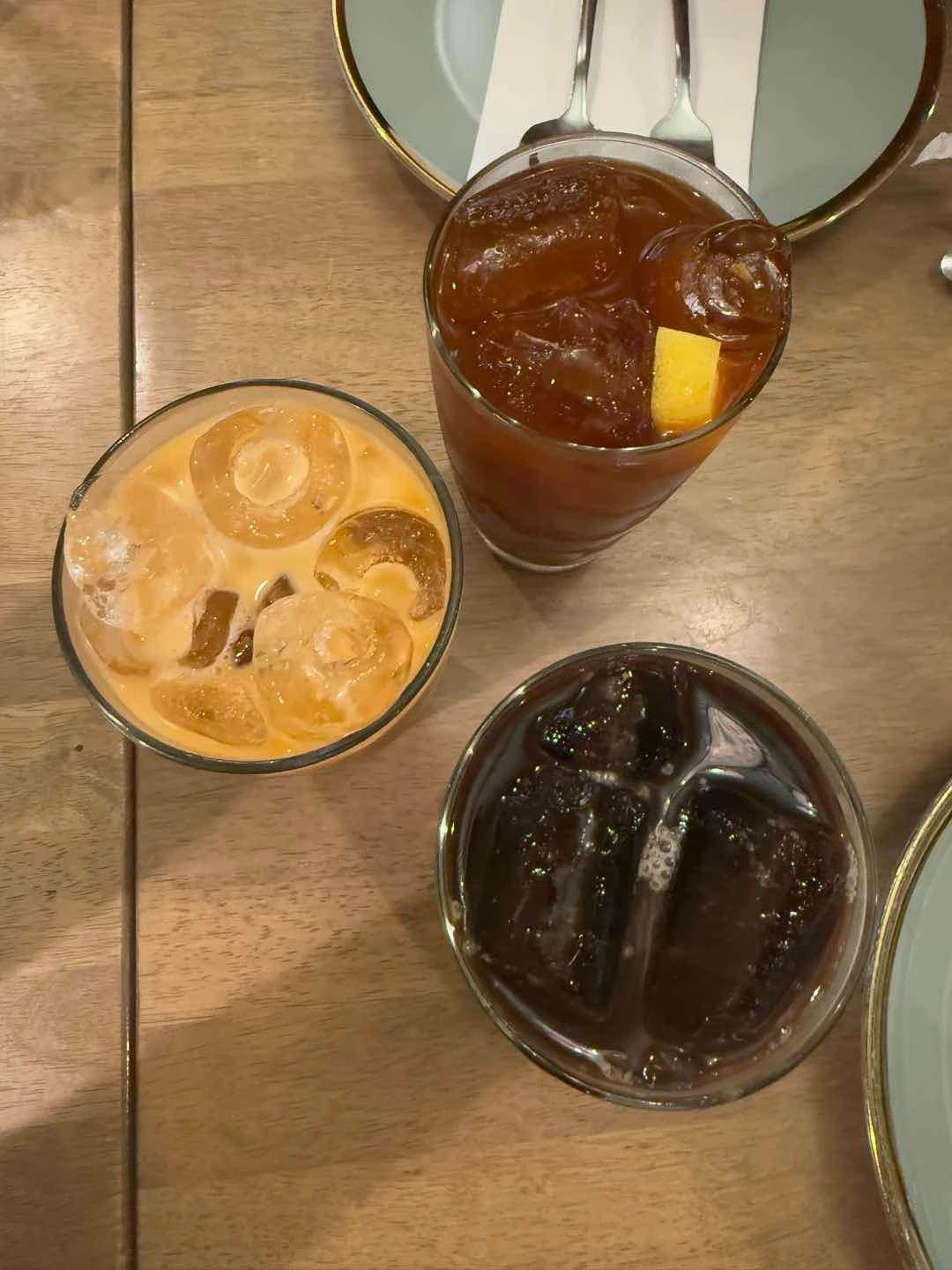 Thai Iced Tea - (4/5), Thai Iced Coffee - (4/5), Thai Lemon Iced Tea - (4/5)