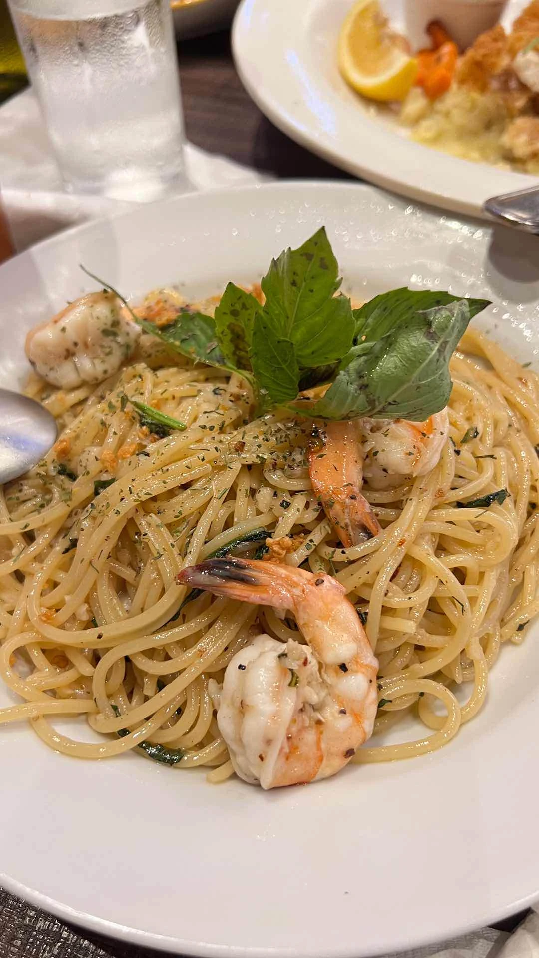 Shrimp & Basil Aglio Olio 