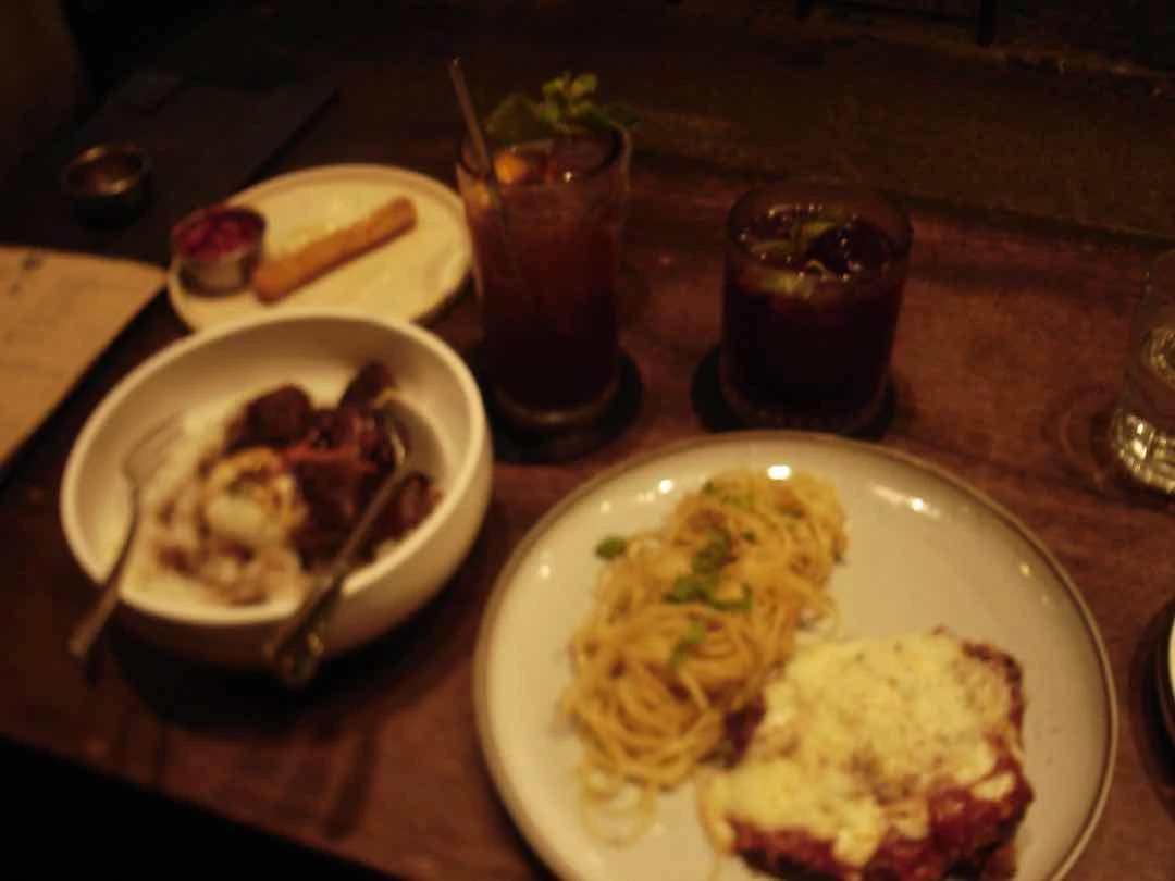 chicken parm, beef tapa? or pares