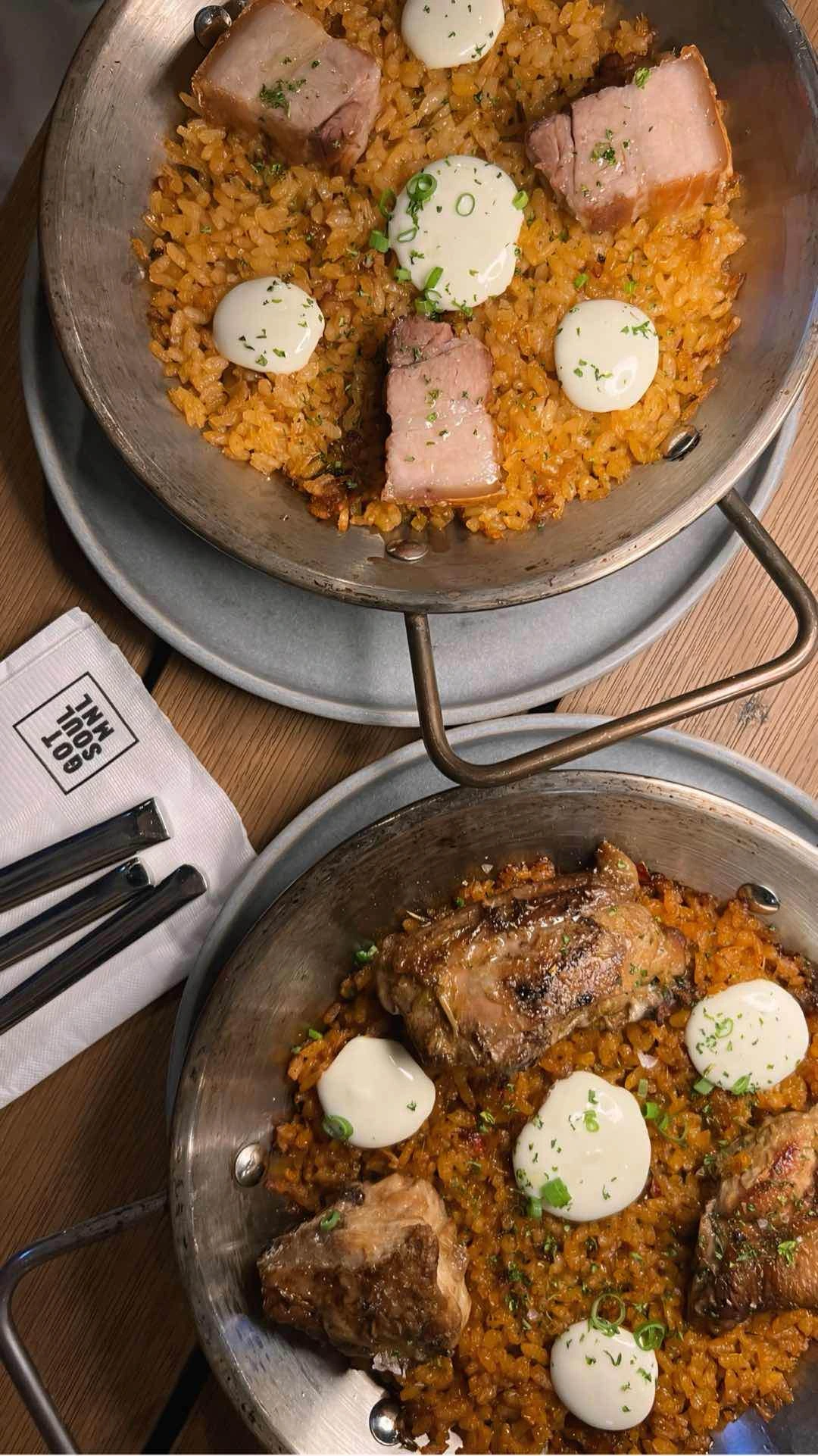 inasal and lechon paella