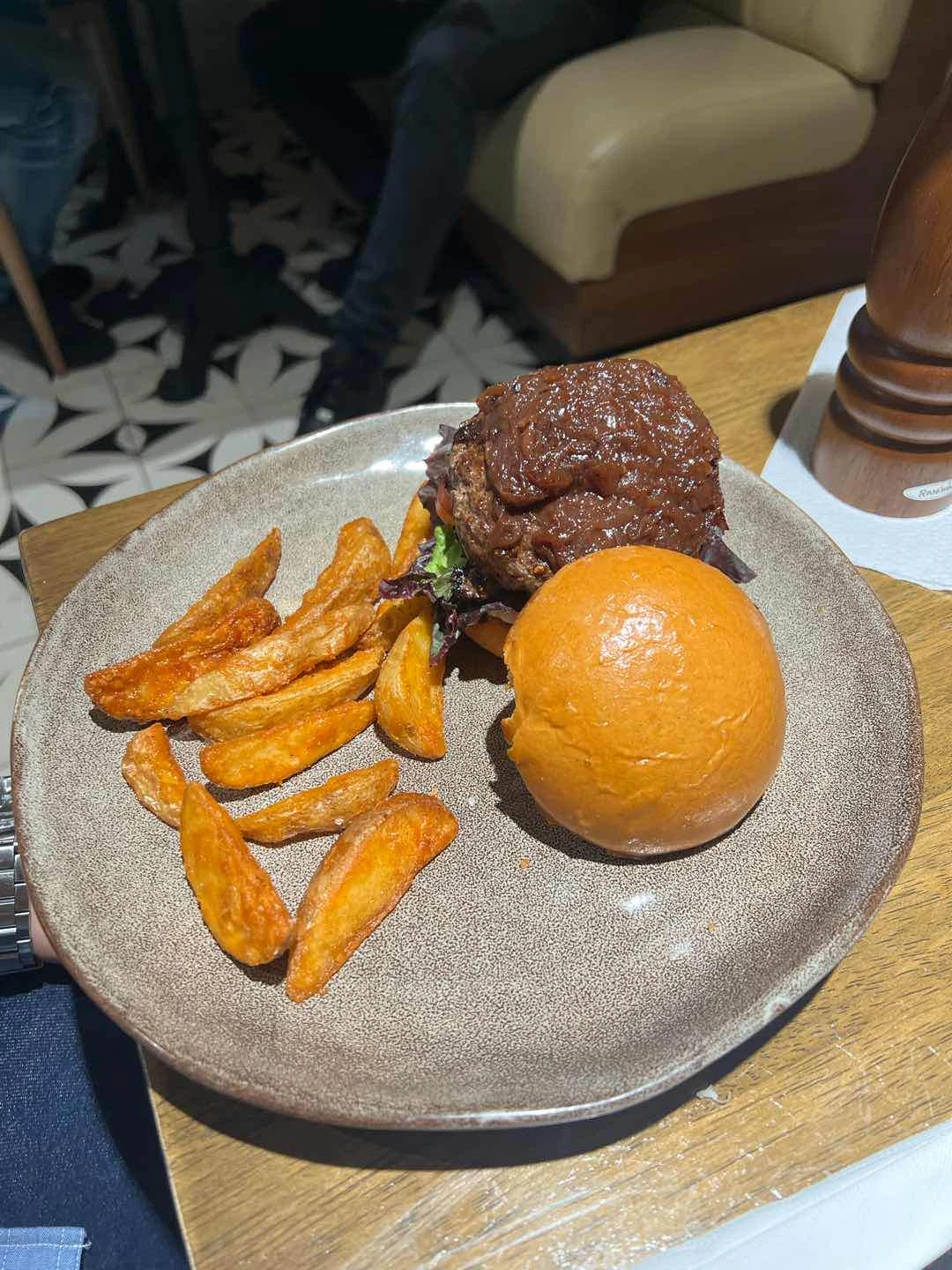 Burger of One World Deli Makati