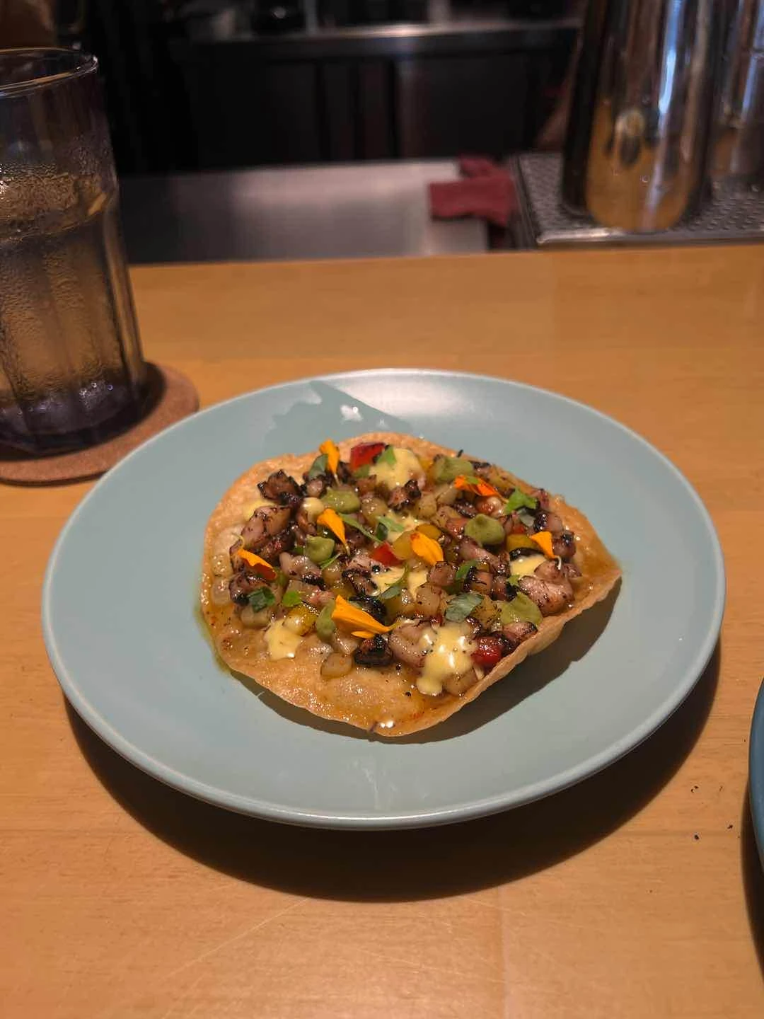 octopus tostada! i really liked this of Taquería Franco