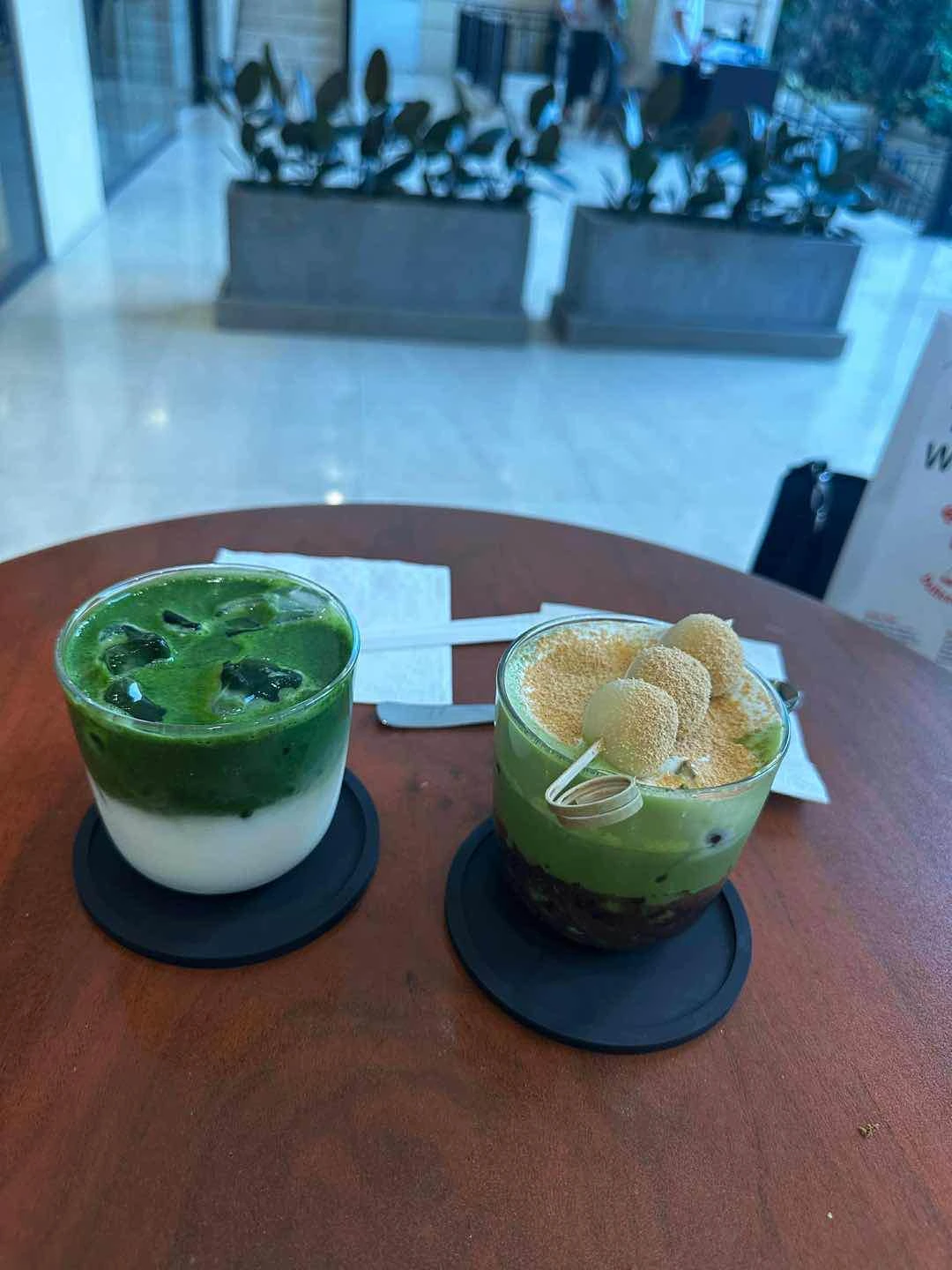 Matcha Latte and Azuki Matcha
