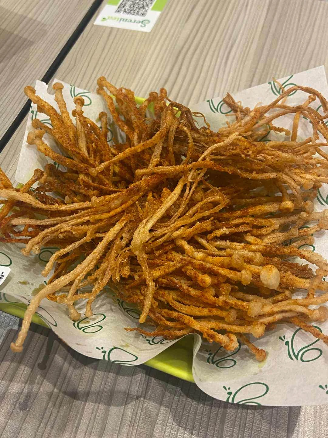 Fried enoki