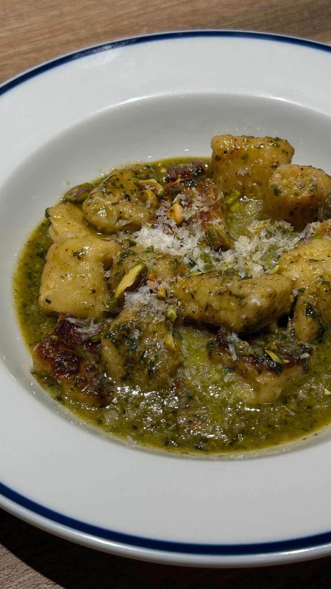 Gnocchi, Pesto, Pancetta