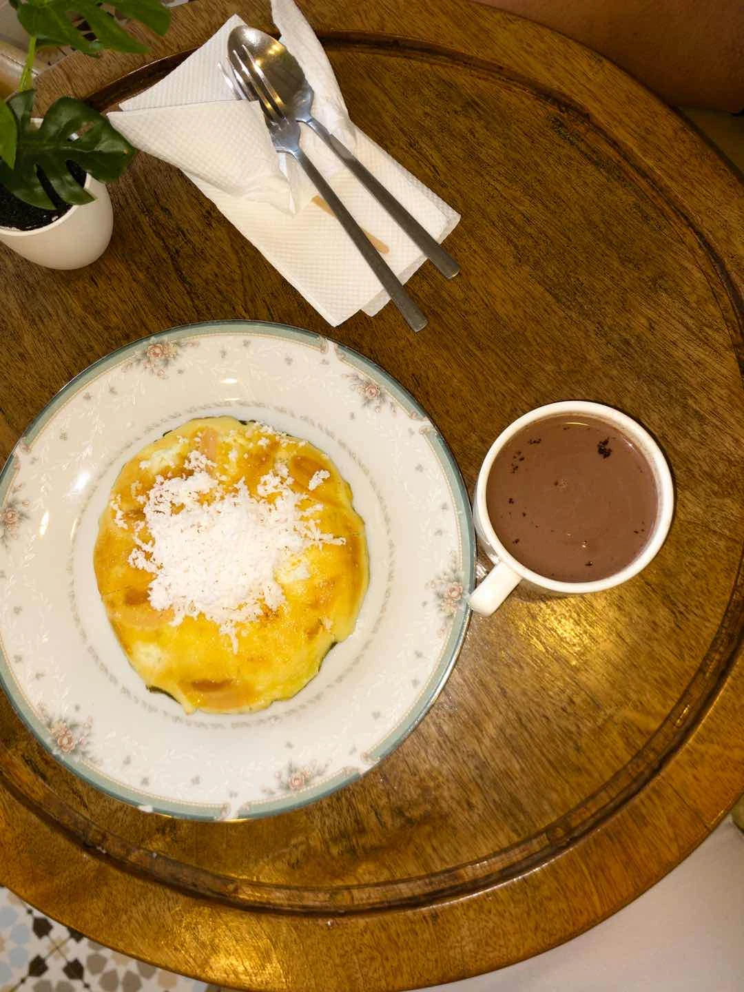 Bibingka and Tablea Chocolate