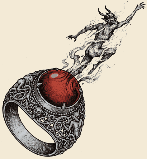 A garnet ring