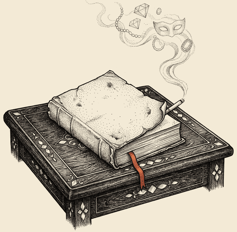 The yellow book, bound in torn yellow paper