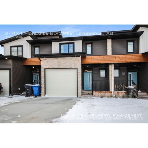 Lethbridge Townhouse For Rent Highlands Place West Lethbridge