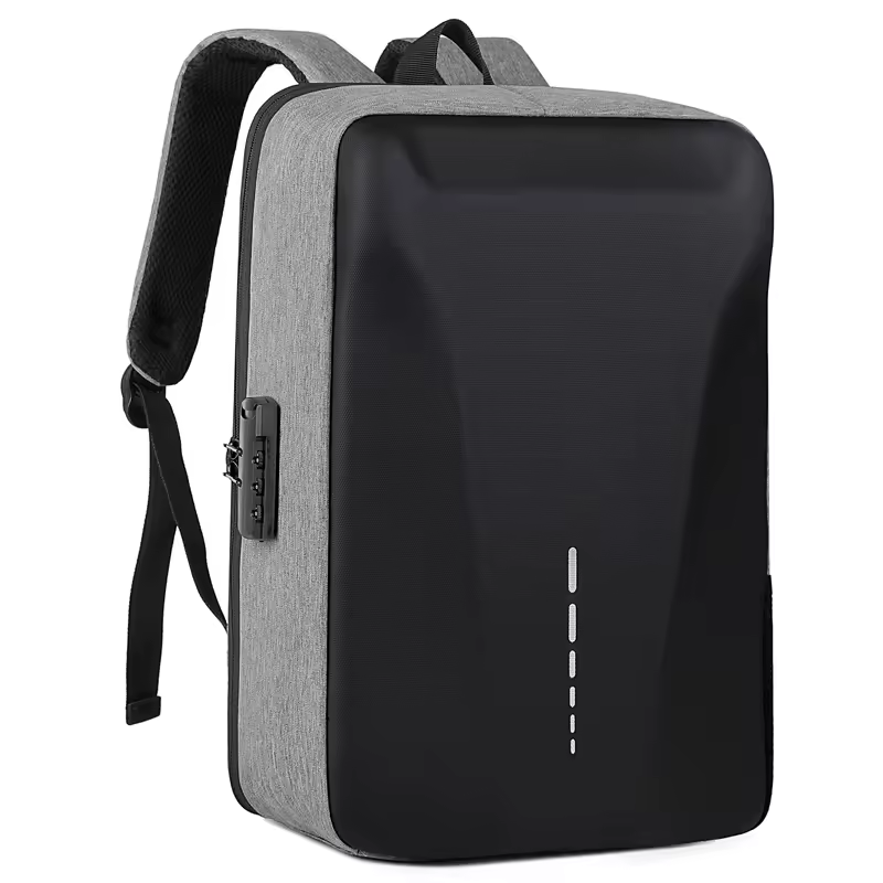 Waterproof Anti-Theft Laptop Backpack - Hard Shell PVC Travel & Business Backpack with USB Charging Port