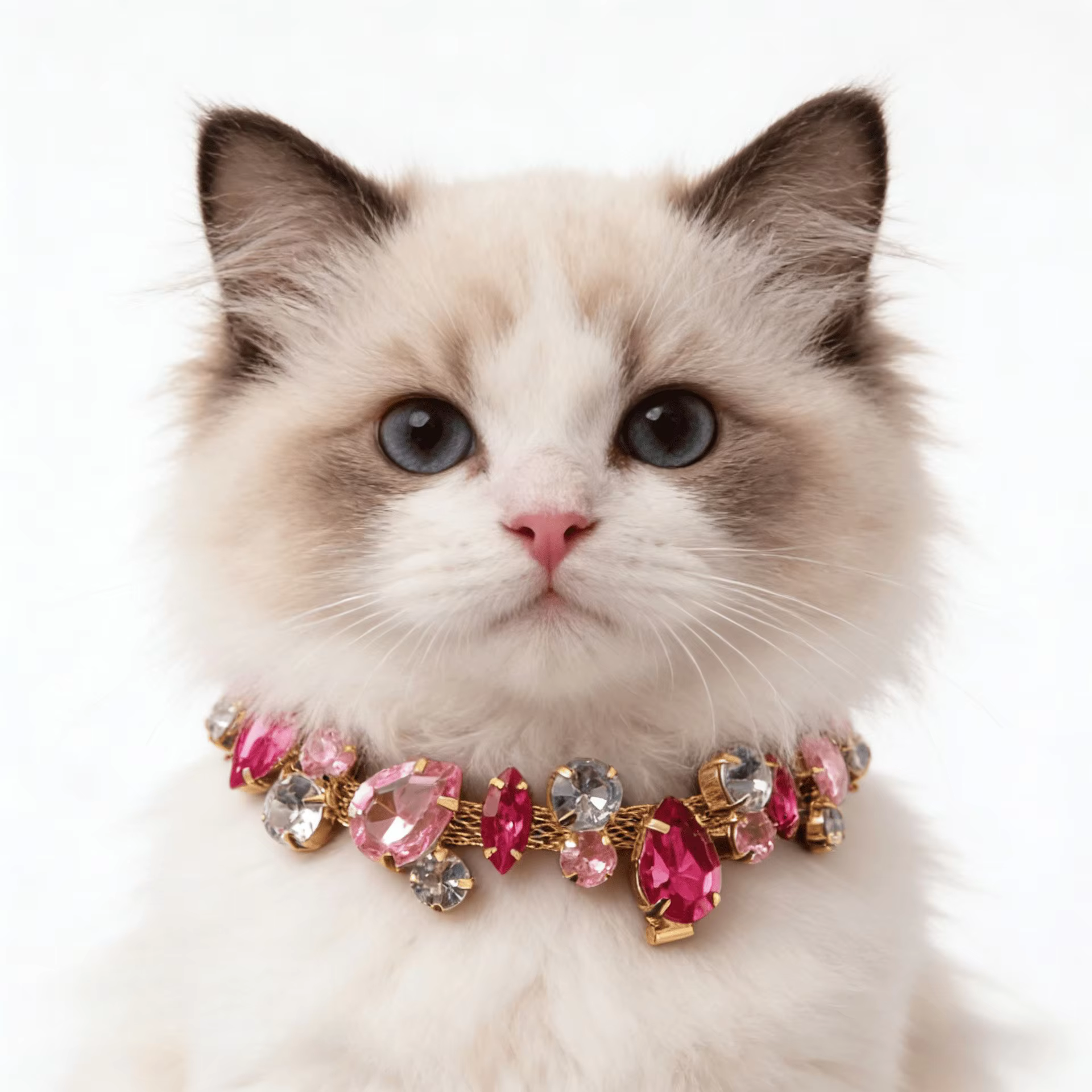 Luxury Rhinestone Pet Collar - Crystal Princess Collar for Cats & Dogs