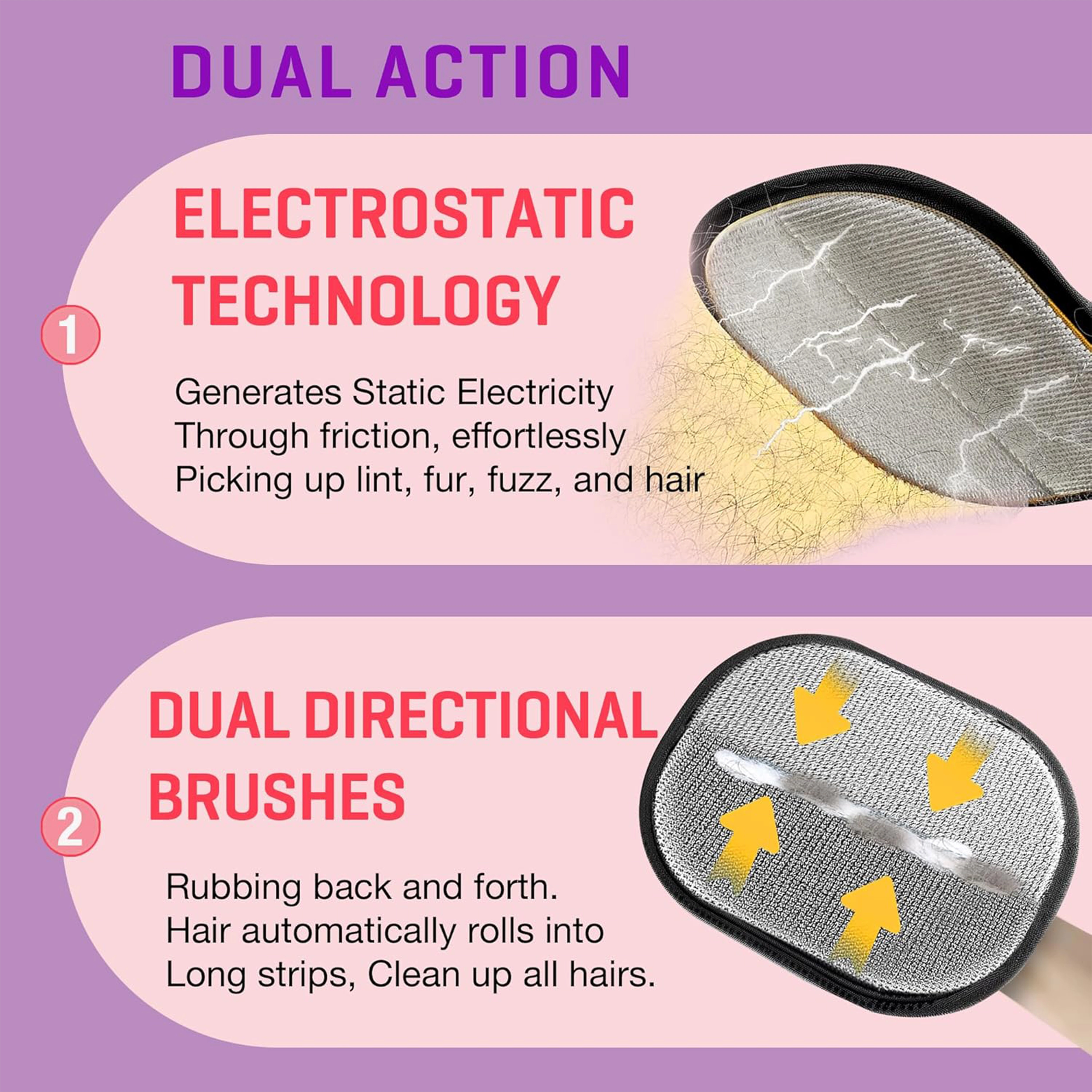 Double action pour un nettoyage plus efficace