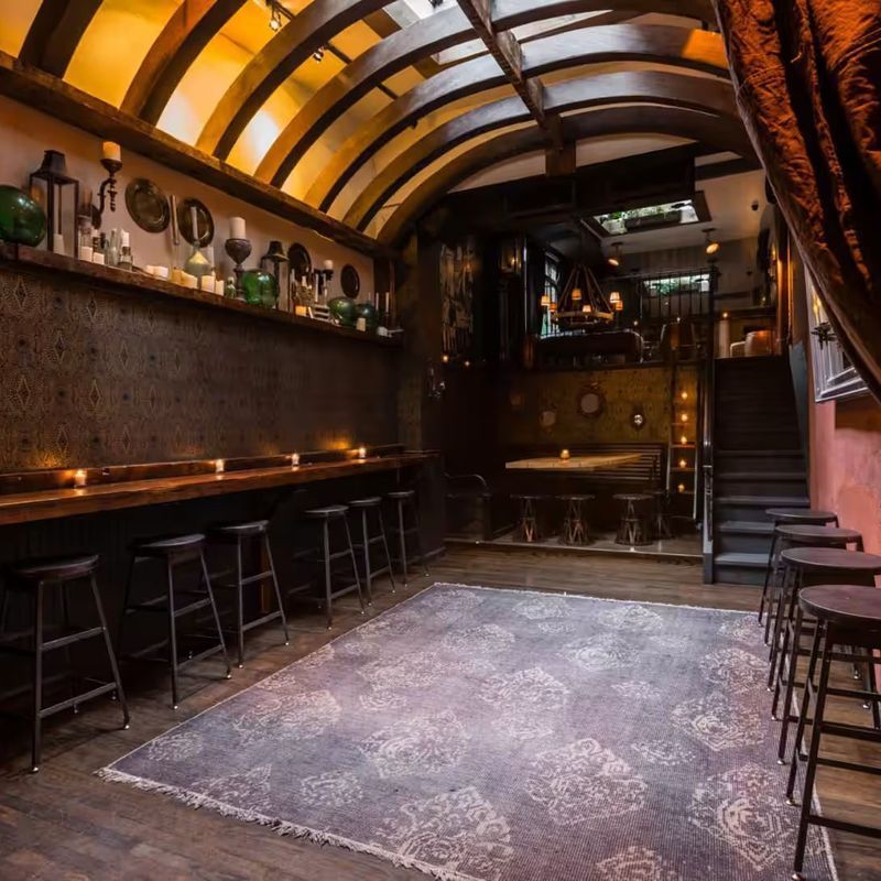 Nautical-themed bar interior at The Folly on West Houston Street, on the SoHo and Greenwich Village border