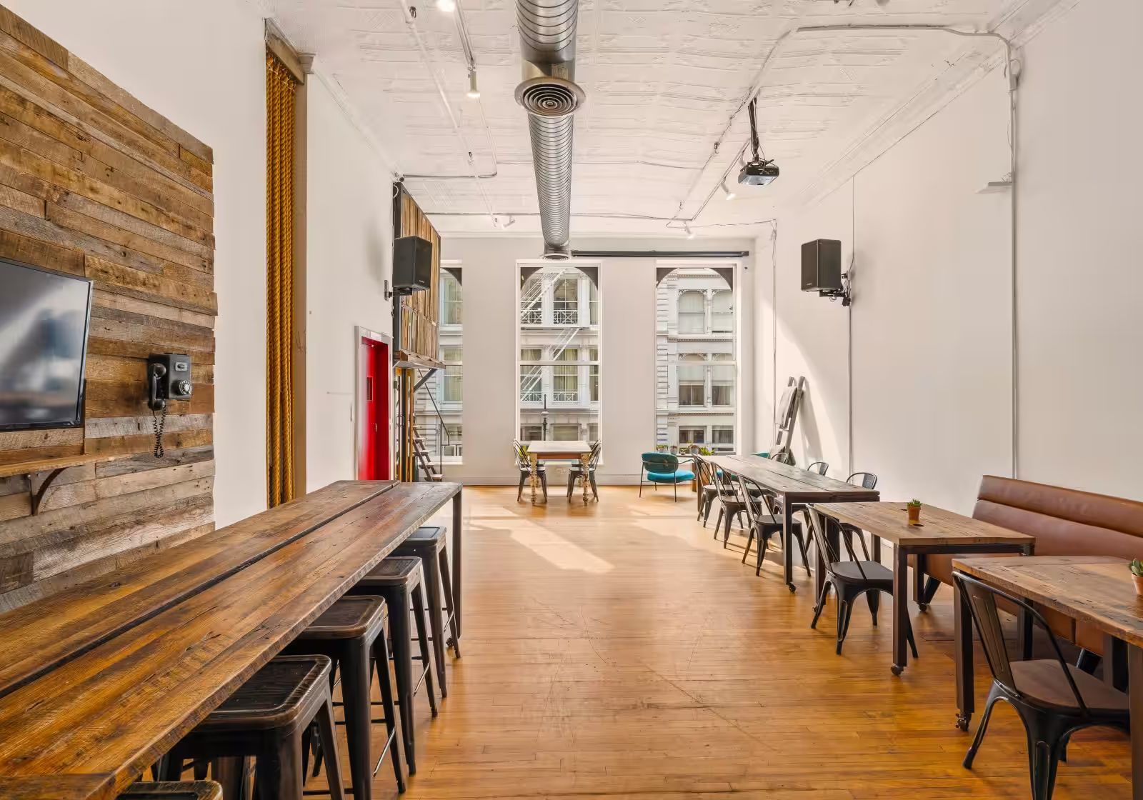 The Farm SoHo Loft interior with natural light and rustic decor