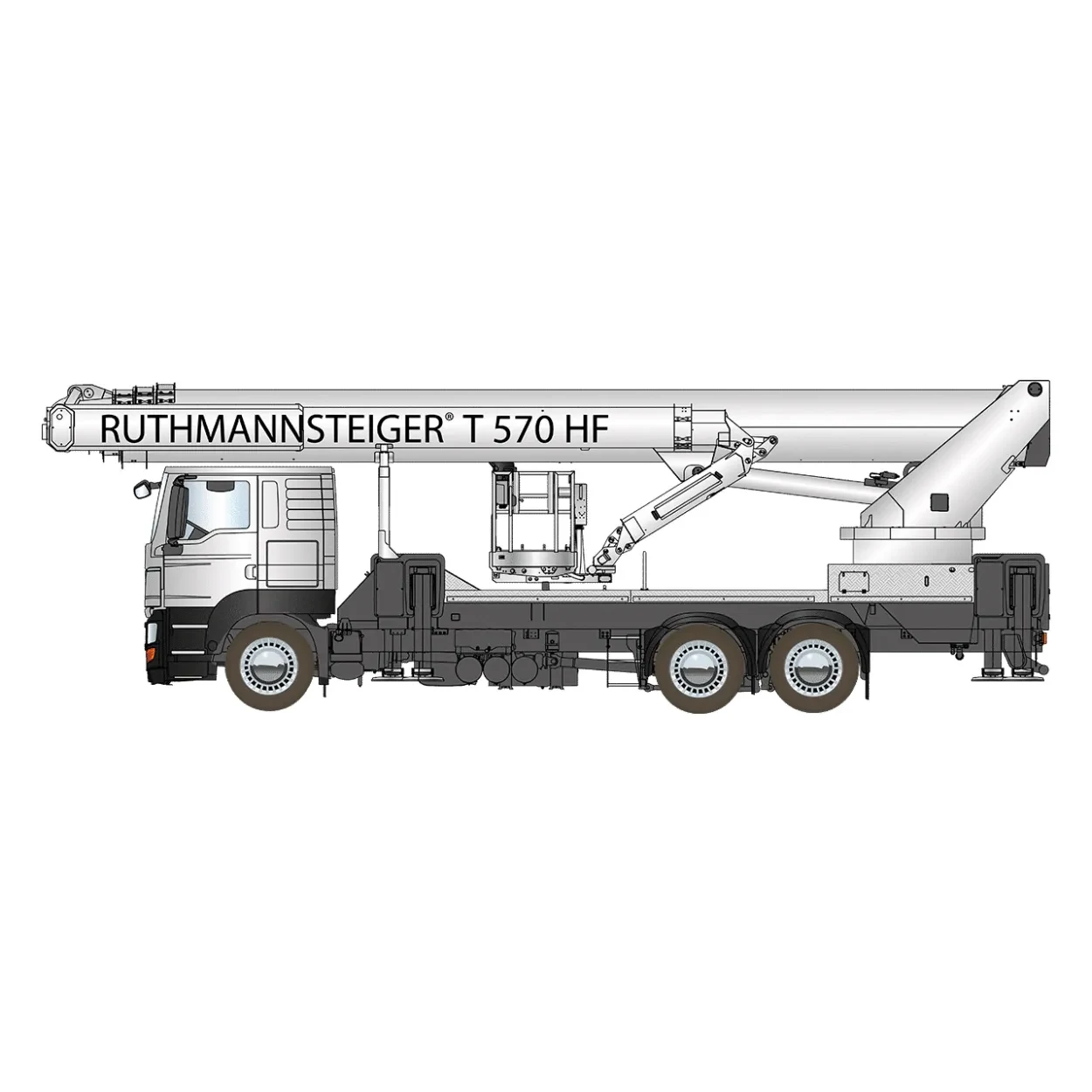 Ruthmann Steiger T570 HF lastbillift med betjening