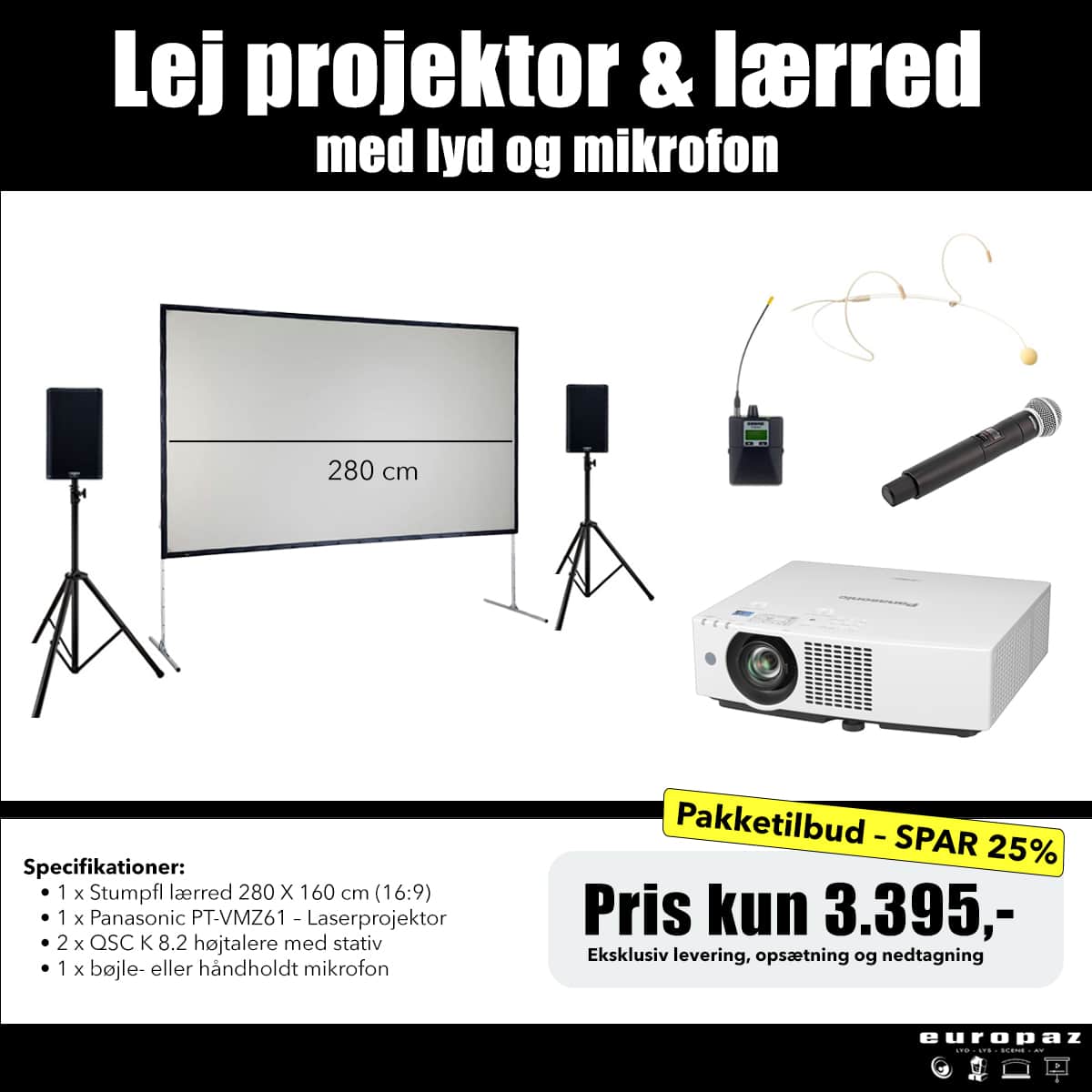 AV pakke 3 – 280 X 160 cm