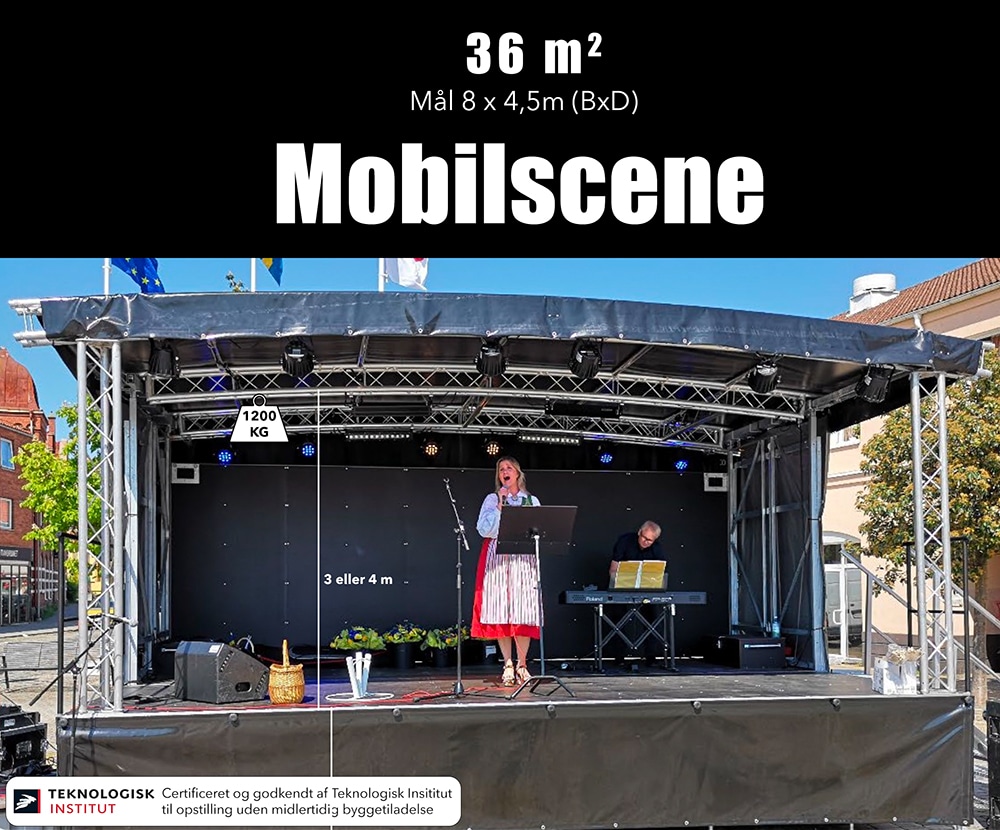 Mindre Mobilscene – 36 m2 scene