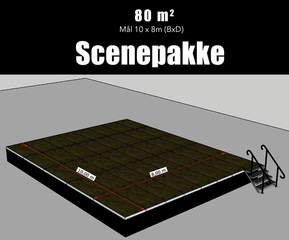 Scenepakke – 80 m2