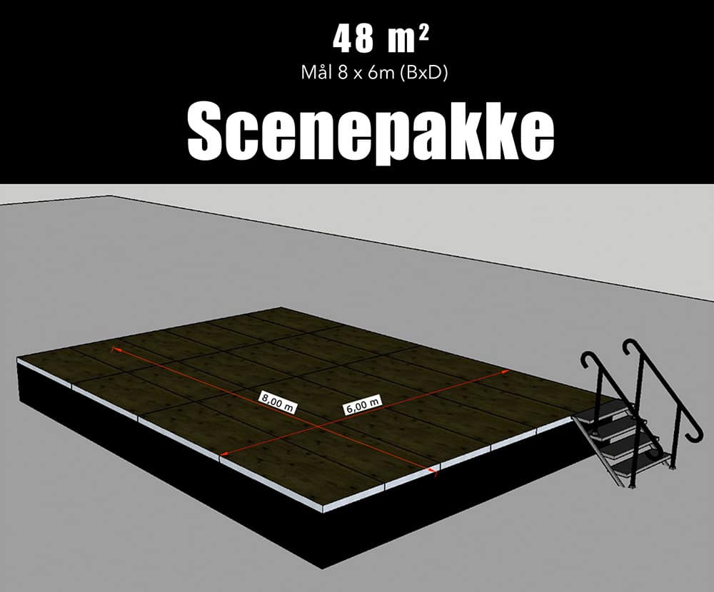 Scenepakke – 48 m2