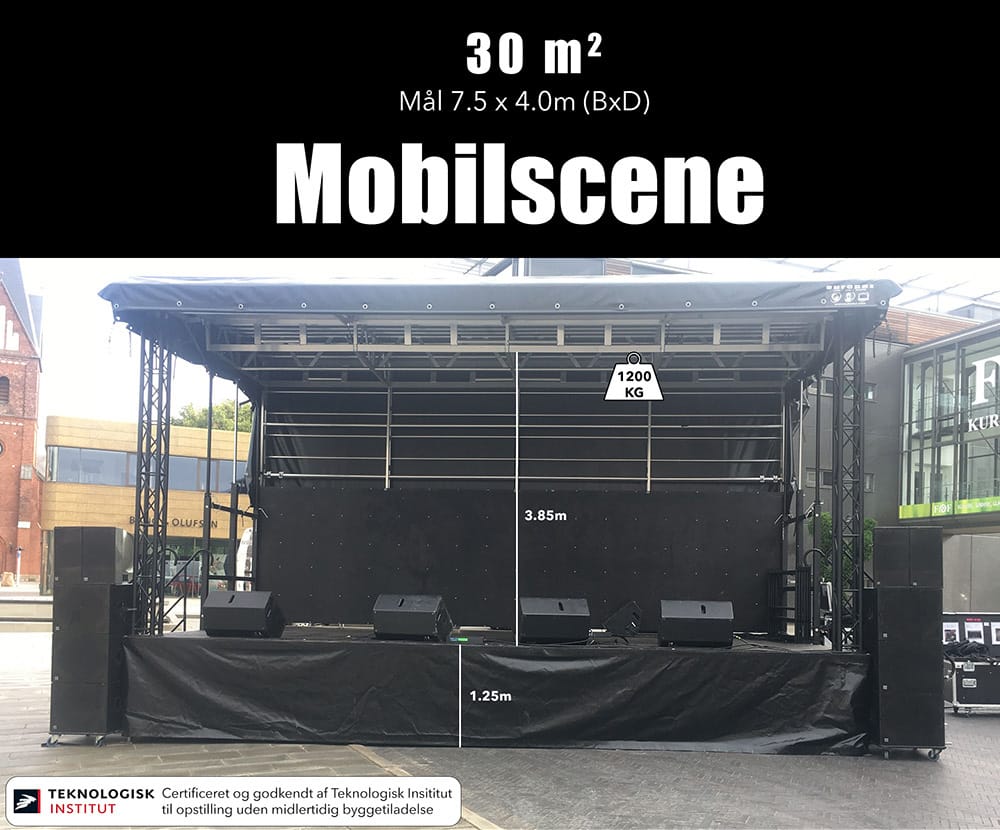 Mindre Mobilscene – 30 m2 scene