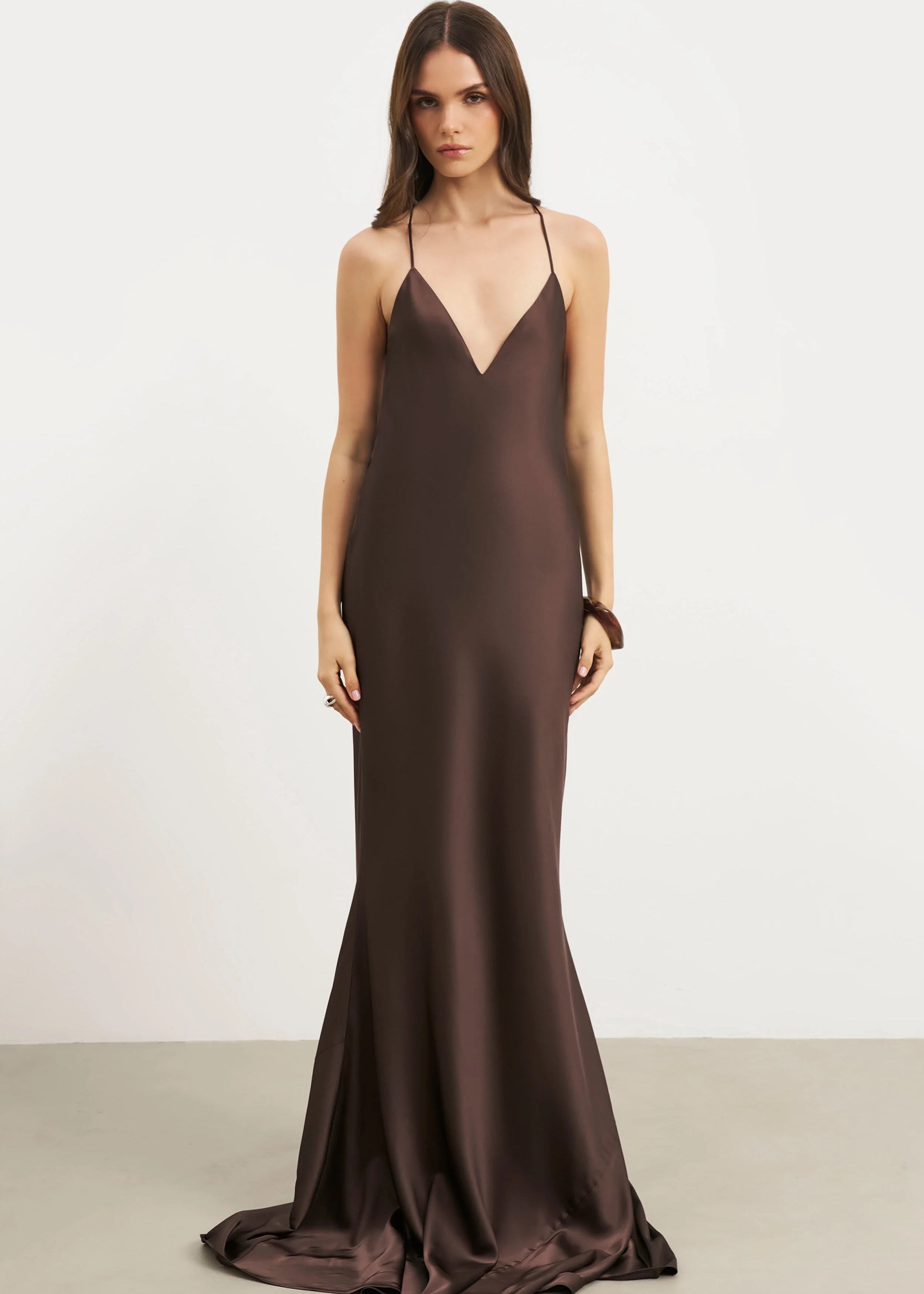 BOA - SATIN SLINKY COWL BACK GOWN