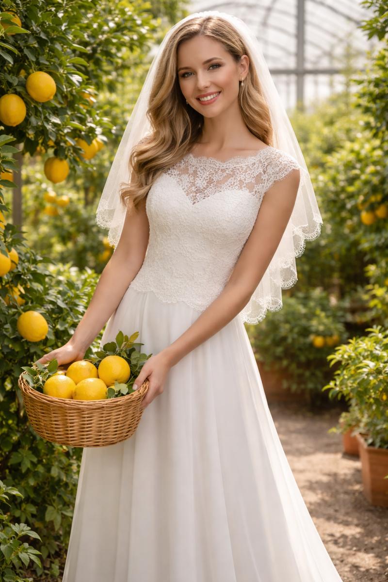 LYKKE Blonde brudekjole