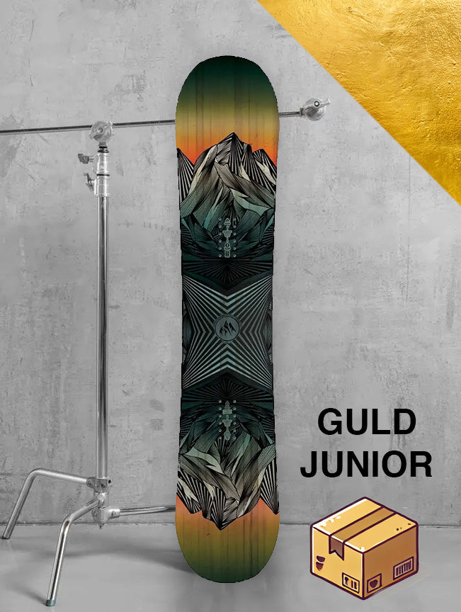 Junior snowboard (fra ca. 10 år) inkl. bindinger og støvler – Guld-pakke
