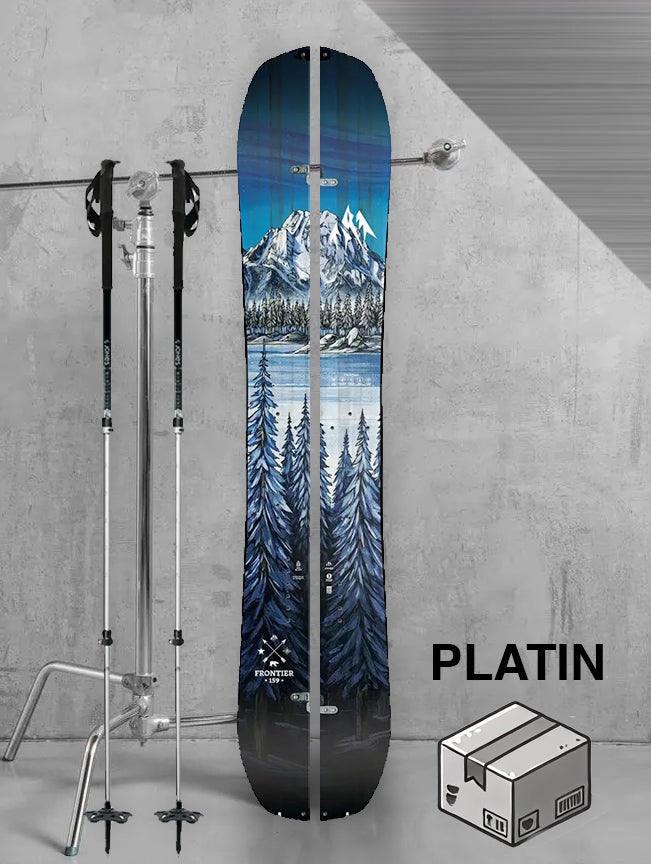 Dame split snowboard inkl. skistave og skind – Platin-pakke