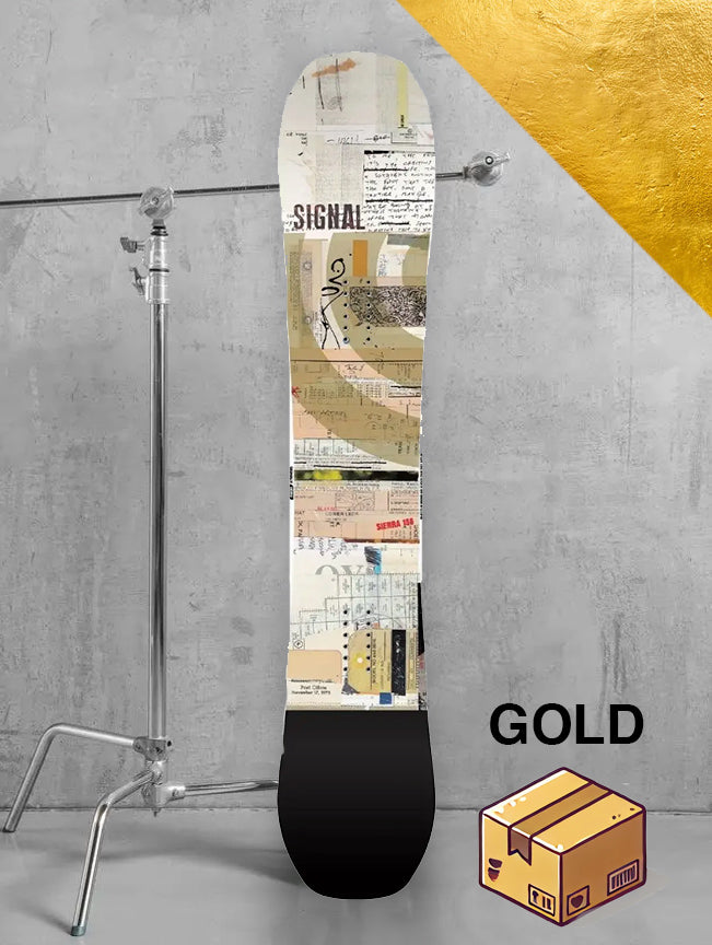 Dame allmountain snowboard inkl. bindinger – Guld-pakke