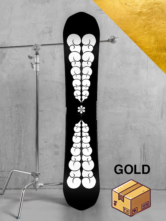 Herre allmountain snowboard inkl. bindinger – Guld-pakke