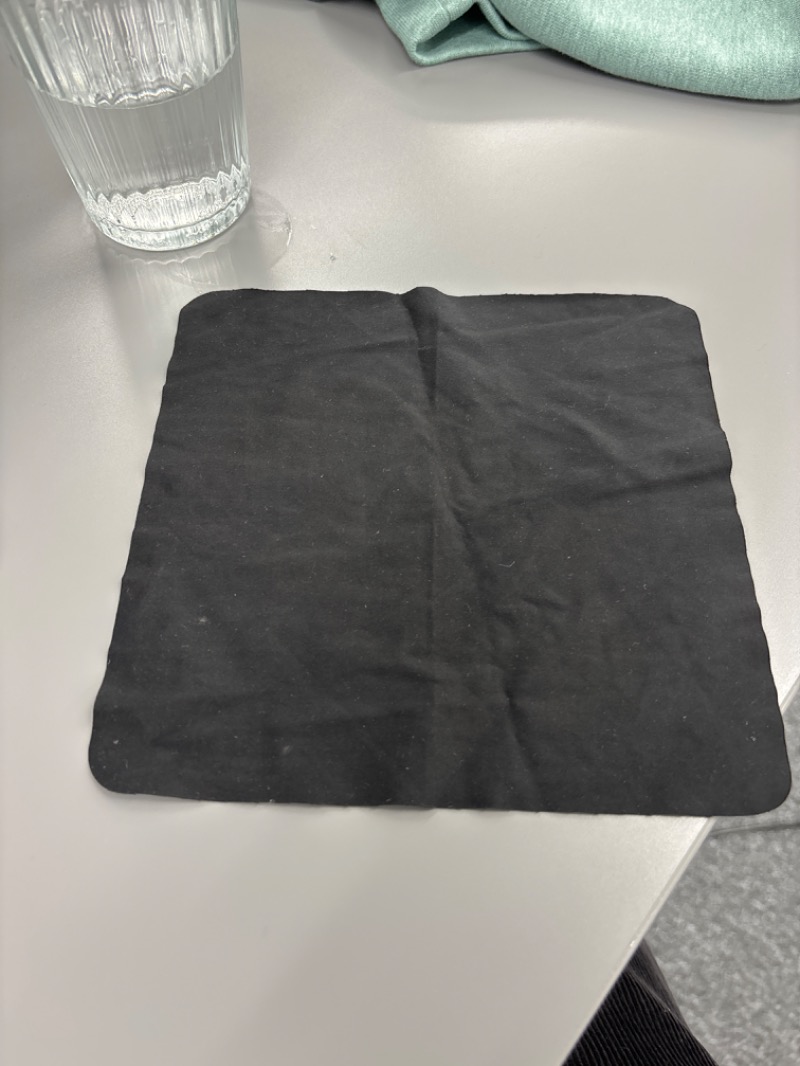 Black Cloth Square, Thin Matte Fabric, Slightly Used, 12"x12"