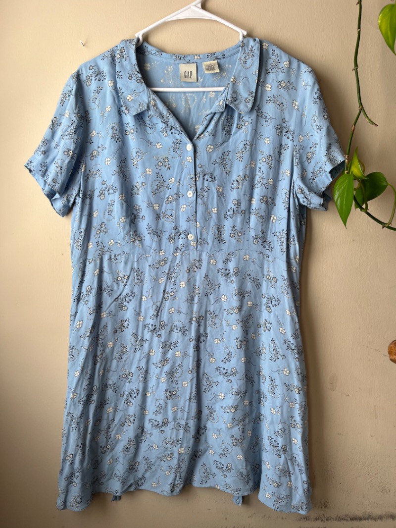 Light Blue Floral Dress - GAP