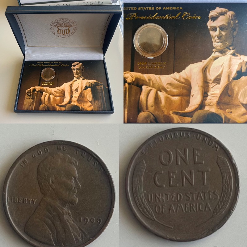 1909 Lincoln Wheat Penny Collectible Coin Set by U.S. Mint