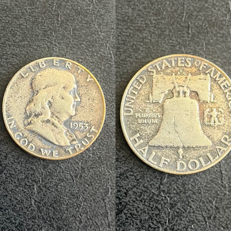 1953 Franklin Half Dollar Coin in Circulated Condition