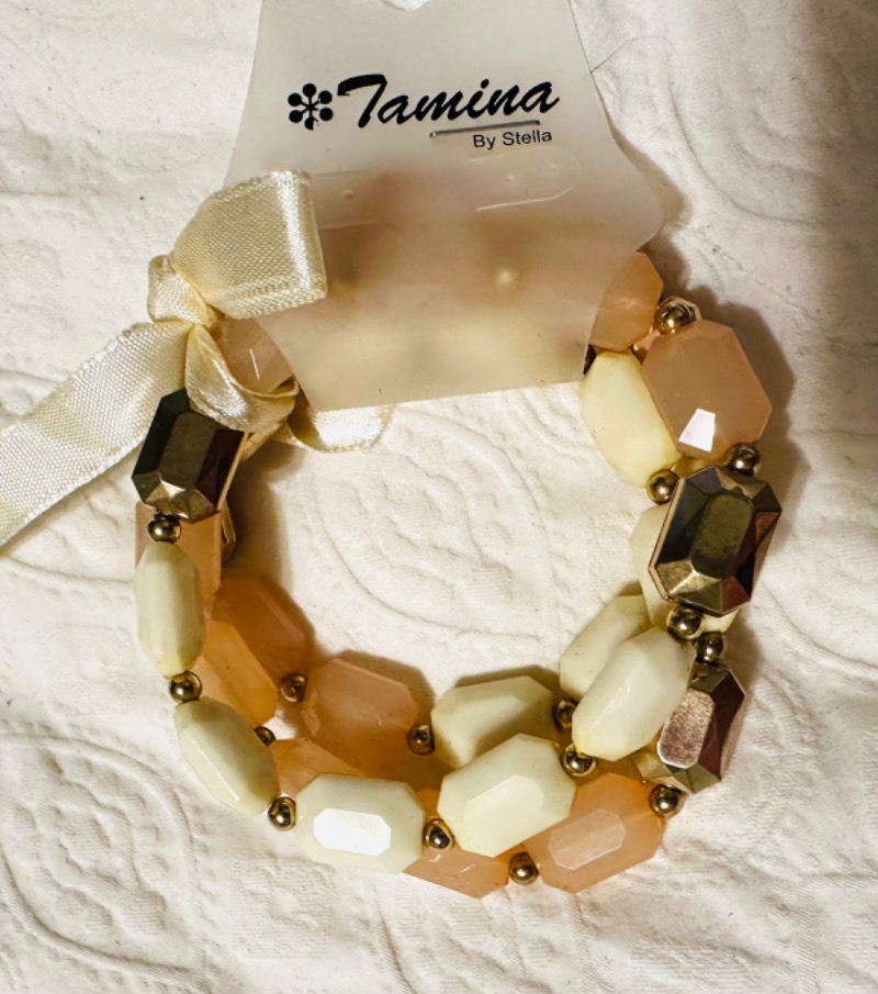 Tamina by Stella Set of 3 Multicolor Gemstone Bracelets NWT