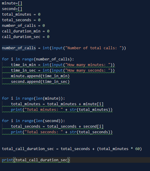 Green underline below my codes (Python) Replit
