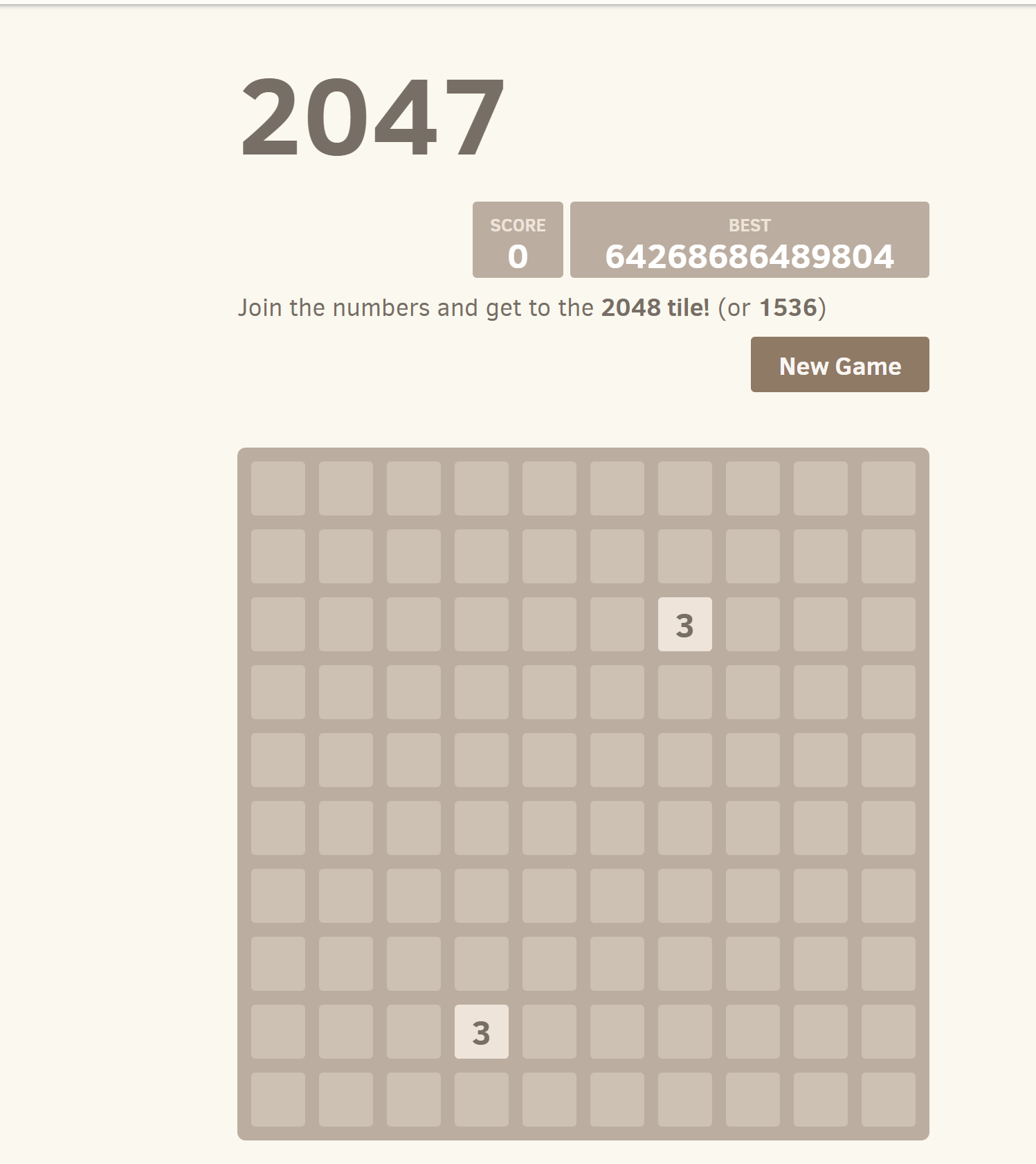 2048 highest tile
