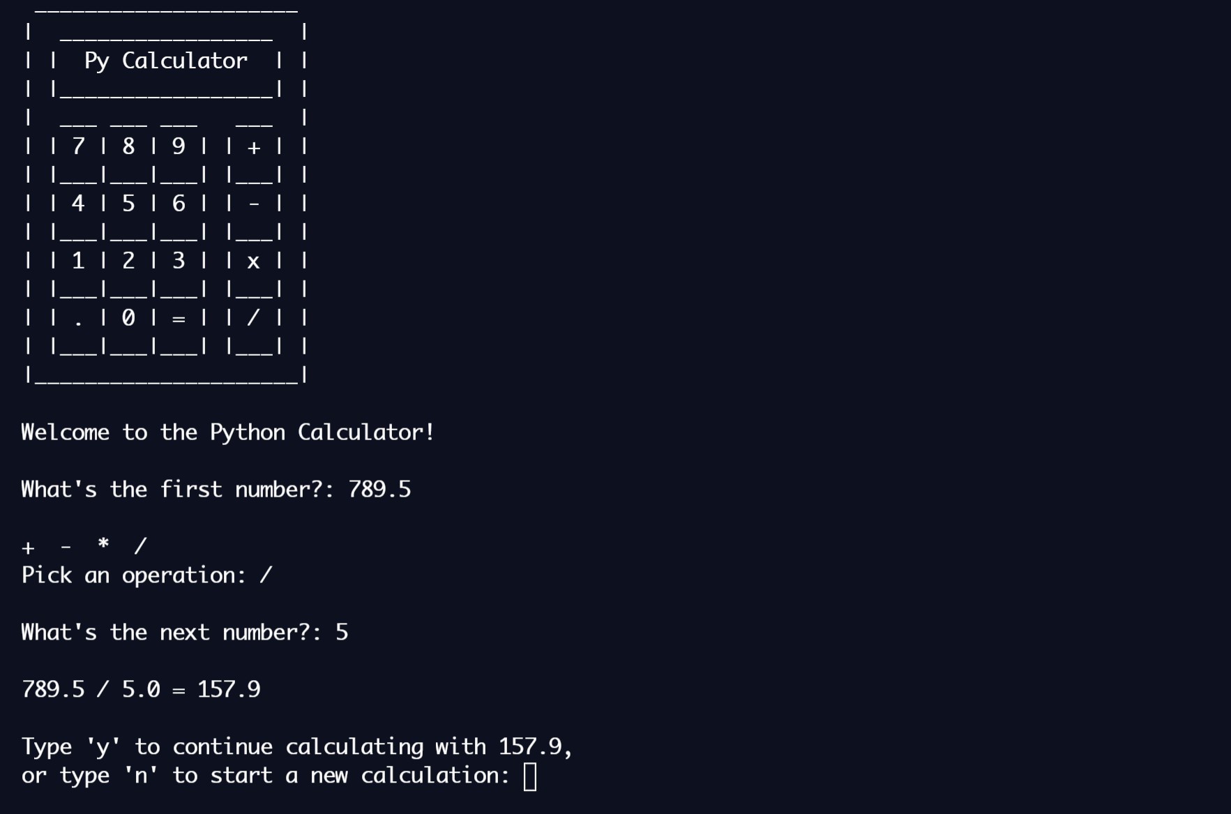 Calculator replit