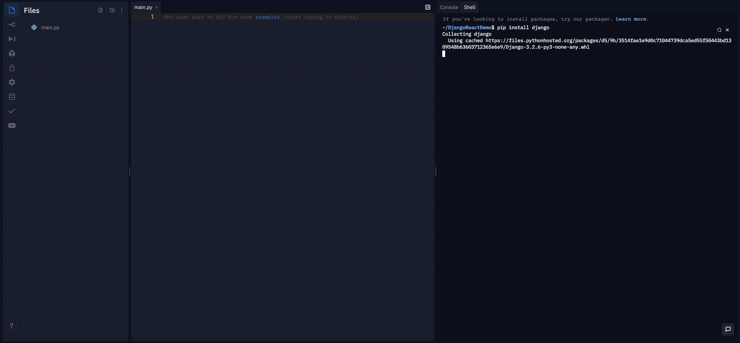 App setup gif