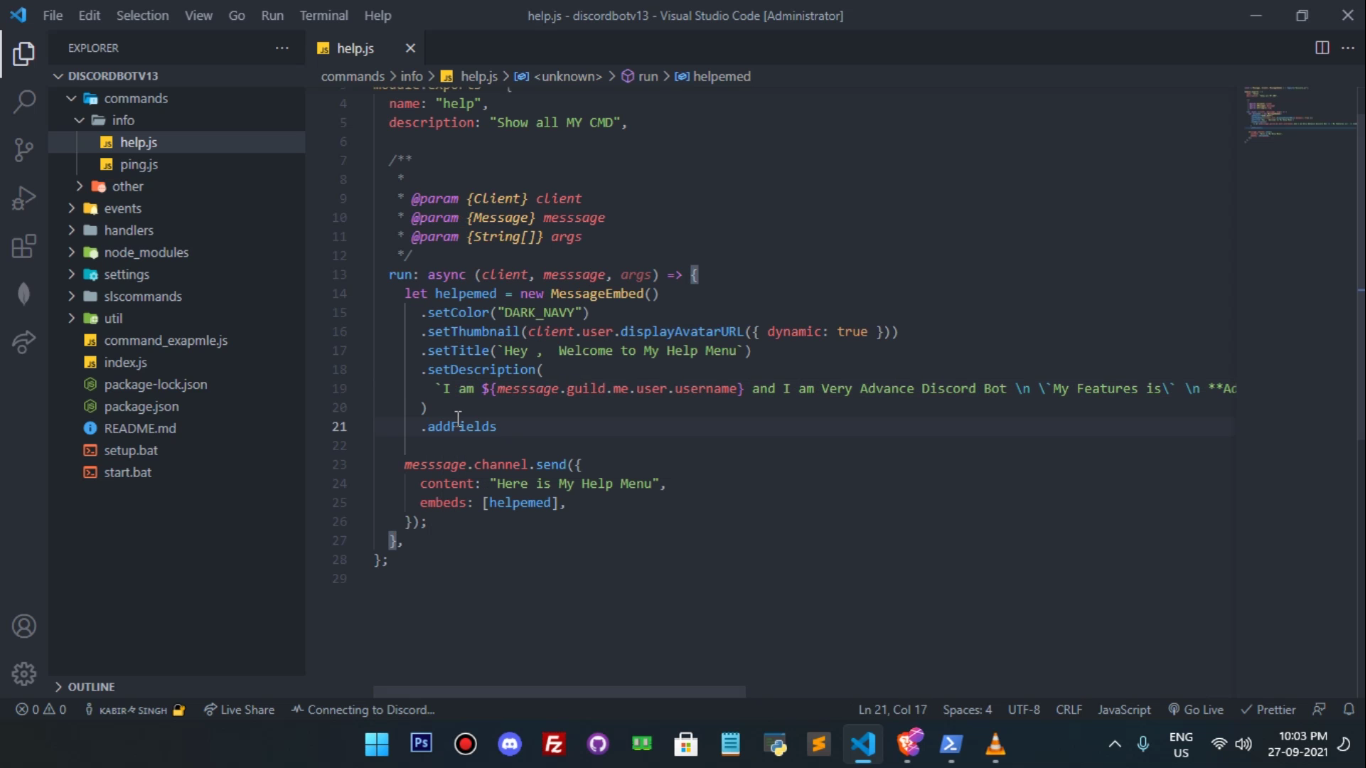 Discord bot in Python! - Replit