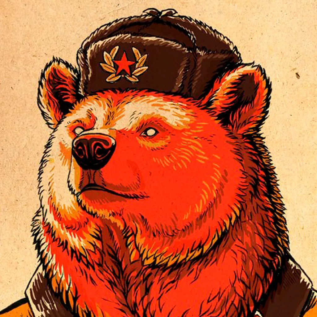 Rus harder. Бурый медведь СССР. Медведь ред Алерт. Русский медведь комрад. Soviet Bear обложка.