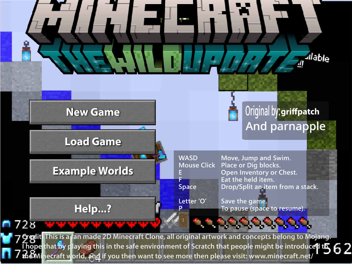 MINECRAFT 2D free online game on