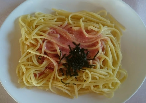 マ・マー  超もち生パスタ  鰹節と昆布香る濃厚和風たらこ